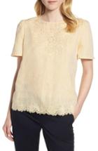 Women's Nordstrom Signature Embroidered Eyelet Top - Yellow