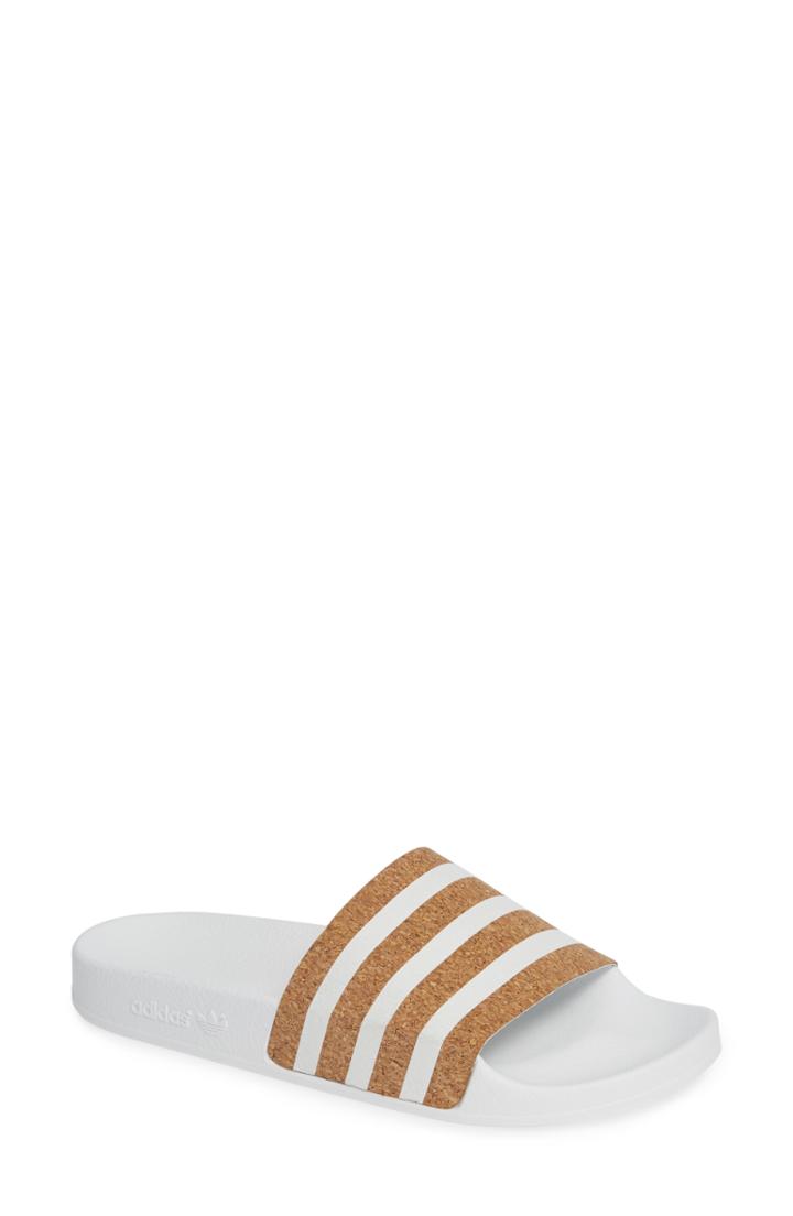 Women's Adidas 'adilette' Slide Sandal Women's / 6 Men's M - White