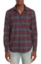 Men's Norse Projects Hans Brushed Check Shirt - Red
