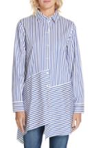 Women's Nordstrom Signature Mix Stripe Cotton Tunic Top - Blue