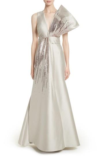 Women's Sachin & Babi Noir Embellished V-neck Gown - Beige