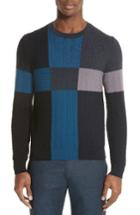 Men's Paul Smith Colorblock Merino Cable Knit Sweater