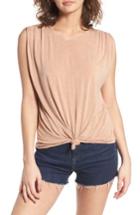 Women's Sun & Shadow Cinched Sleeve Tee - Pink