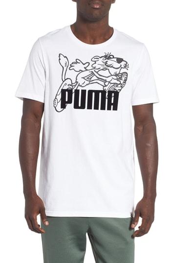 Men's Puma Retro Sports T-shirt - White
