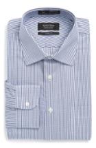 Men's Nordstrom Men's Shop Smartcare(tm) Classic Fit Check Dress Shirt .5 - 33 - Blue