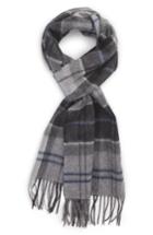 Men's Nordstrom Men's Shop Plaid Lambswool Scarf, Size - Grey