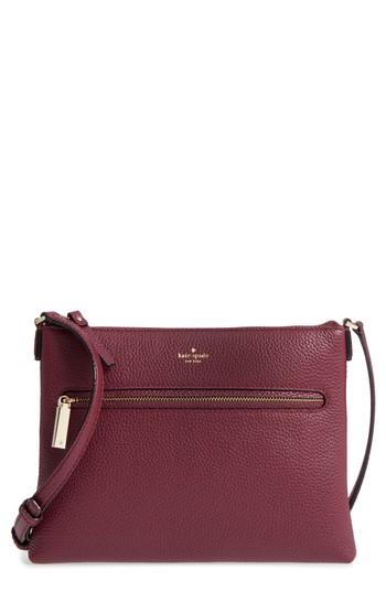 Kate Spade New York Hopkins Street - Gabriele Leather Crossbody Bag - Purple