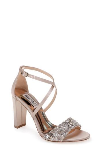 Women's Badgley Mischka Sandra Strappy Sandal .5 M - Beige