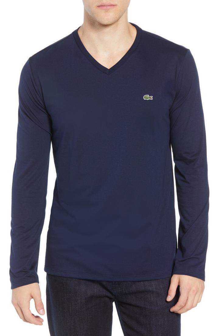 Men's Lacoste Long Sleeve T-shirt (4xl) - Blue