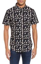 Men's Bonobos Slim Fit Floral Print Sport Shirt, Size - Black