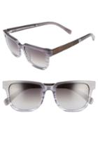 Women's Shwood 'prescott' 52mm Acetate & Wood Polarized Sunglasses - Mist/ Elm/ Grey Fade Polar