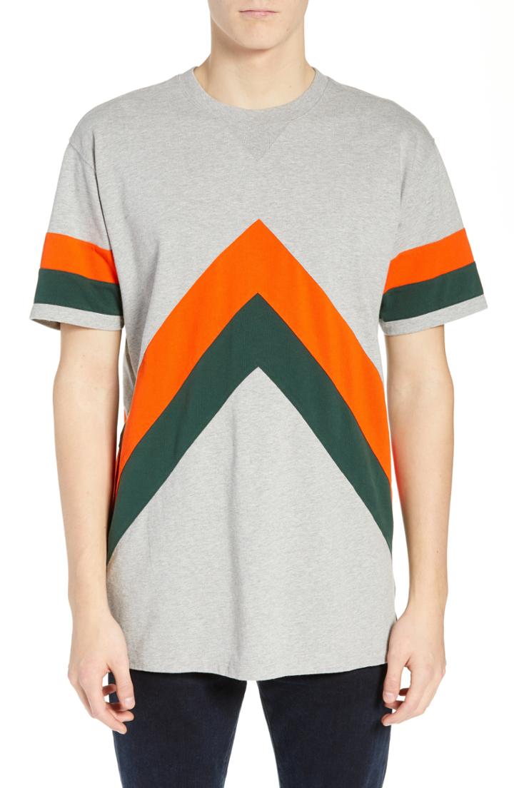 Men's Scotch & Soda Amsterdams Blauw Echelon Colorblock T-shirt - Grey