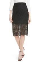 Women's Milly Lace Classic Pencil Skirt - Black