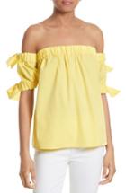 Women's Milly Off The Shoulder Bow Top, Size - Yellow