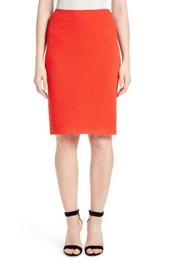 Women's St. John Collection Clair Knit Pencil Skirt - Orange