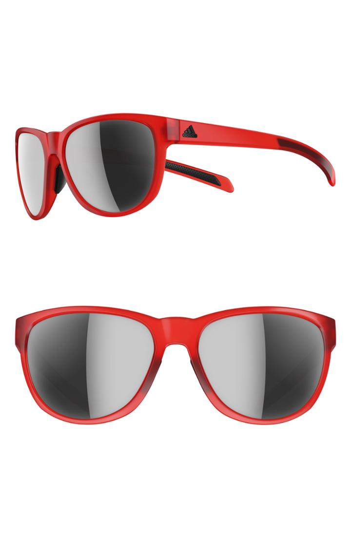 Women's Adidas Wildcharge 61mm Mirrored Sport Sunglasses - Matte Energy/ Chrome