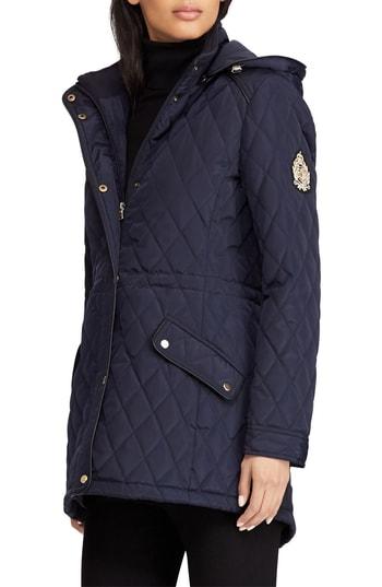 Women's Lauren Ralph Lauren Quilted Coat - Blue