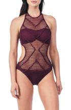 Women's Kenneth Cole New York Wrapped In Love One-piece Swimsuit - Burgundy