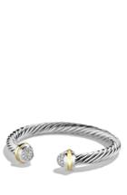 Women's David Yurman Cable Classics Bracelet With Diamonds And 18k Gold, 7mm