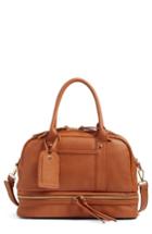 Sole Society Mai Mini Faux Leather Satchel - Brown