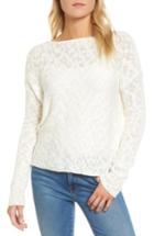 Women's Cupcakes And Cashmere Textured Twist Back Sweater, Size - Ivory