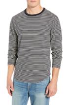 Men's Frame Stripe Classic Long Sleeve Crewneck T-shirt - Blue