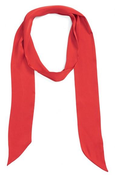 Women's Halogen Skinny Scarf, Size - Red