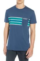Men's Rvca Day Stripe Pocket T-shirt - Blue