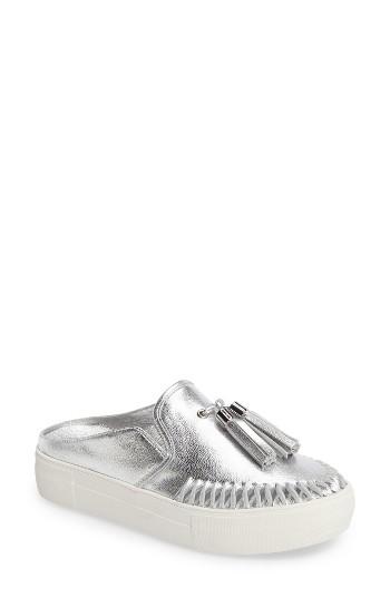 Women's Jslides Tassel Slip-on Sneaker .5 M - Metallic