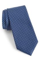 Men's Nordstrom Men's Shop Morris Micro Silk Tie, Size - Blue