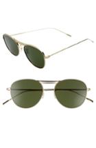 Women's Oliver Peoples Cade 52mm Mirror Lens Aviator Sunglasses - Gold/ Green