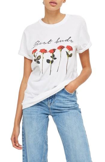 Women's Topshop Best Buds Tee - White