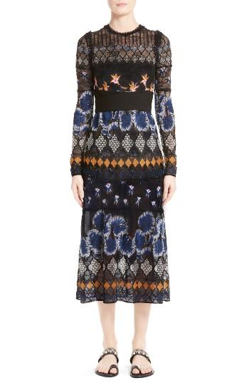 Women's Yigal Azrouel Botanical Lace Midi Dress