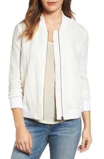 Women's Hinge Cotton & Linen Bomber Jacket