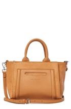 Urban Originals Lovely Vegan Leather Shoullder/crossbody Tote - Brown