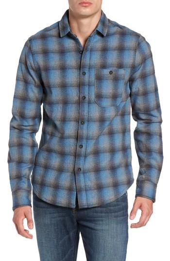 Men's Jeremiah Delta Regular Fit Brushed Crepe Sport Shirt, Size - Blue