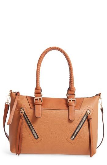 Sole Society Girard Faux Leather Satchel - Brown