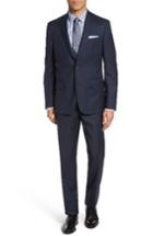 Men's Nordstrom Men's Shop Trim Fit Check Wool Suit R - Blue