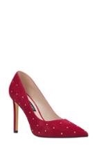 Women's Nine West Studded Tiger Shark Pump M - Red