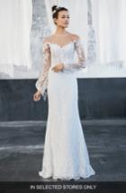 Women's Inmaculada Garcia Tecate Puff Sleeve Embroidered Tulle & Lace Gown, Size In Store Only - Ivory