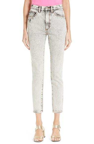 Women's Marc Jacobs Overdyed Bleach Stovepipe Jeans