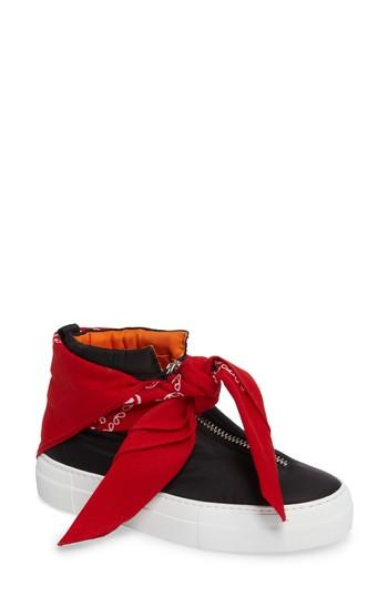 Women's Joshua Sanders Bandana High Top Sneaker .5us / 38eu - Black
