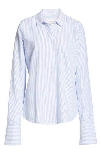 Women's Treasure & Bond Oxford Cotton Classic Shirt - Blue