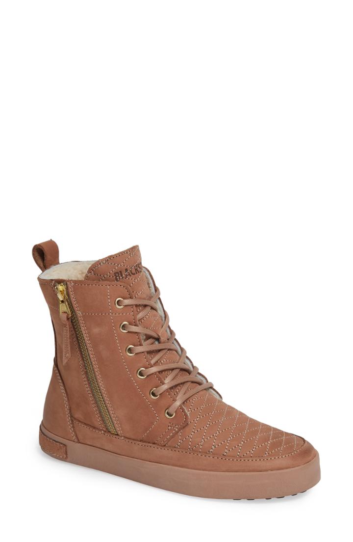 Women's Blackstone Ql64 High Top Sneaker With Genuine Shearling Lining Us / 37eu - Beige