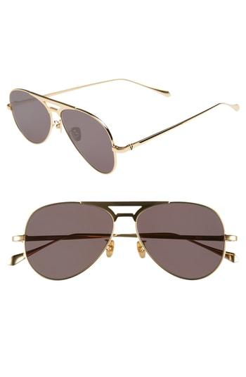 Women's Valley Manubrium Zero 58mm Navigator Sunglasses - 24k Gold/ Black