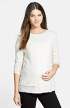 Women's Loyal Hana 'christy' Long Sleeve Maternity/nursing Top - Ivory