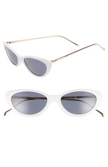 Women's Leith 53mm Cat Eye Sunglasses - White