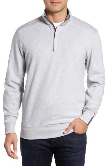 Men's Bobby Jones 'new Leaderboard' Quarter Zip Pullover - Grey