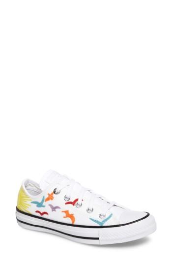 Women's Converse X Mara Hoffman All Star Embroidered Ox Sneaker .5 M - White