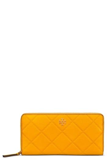 Women's Tory Burch Georgia Zip Continental Wallet - Yellow